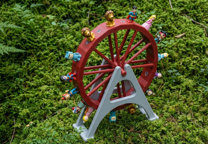 XXL Tonie-Riesenrad 40cm – Magnetisches Toniebox Regal für 30 Figuren – Wunschfarben