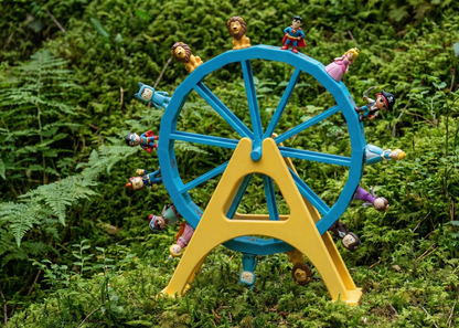 XXL Tonie-Riesenrad 40cm – Magnetisches Toniebox Regal für 30 Figuren – Wunschfarben